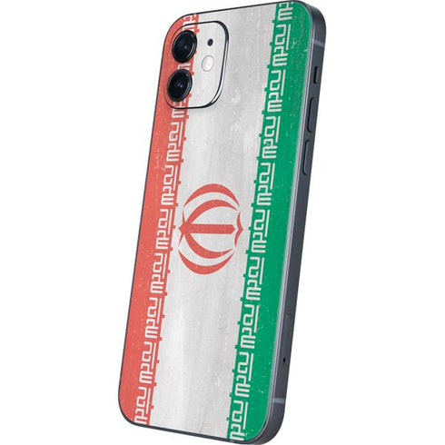 Iran Flag Distressed iPhone 12 Skin